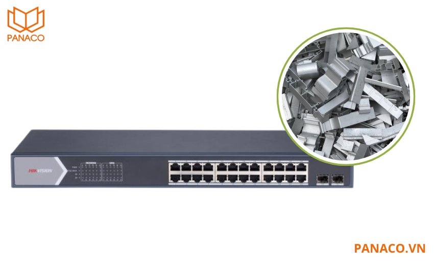 DS-3E1526P-SI thiết kế với lớp kim loại cứng cáp, bảo vệ toàn diện các linh kiện bên trong