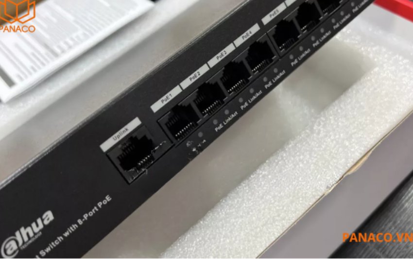 Switch Dahua DH-PFS3009-8ET-65 được thiết kế dành cho các mạng LAN vừa và nhỏ