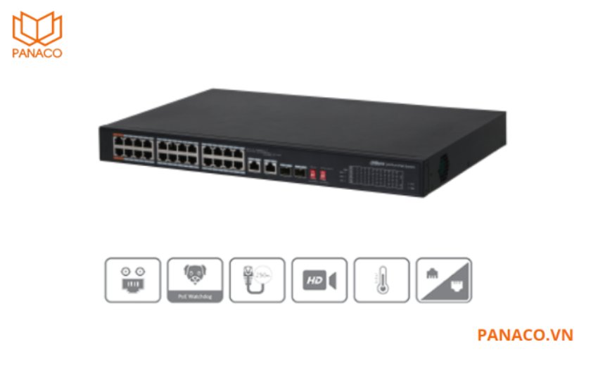 Switch Dahua DH-PFS3226-24ET-240