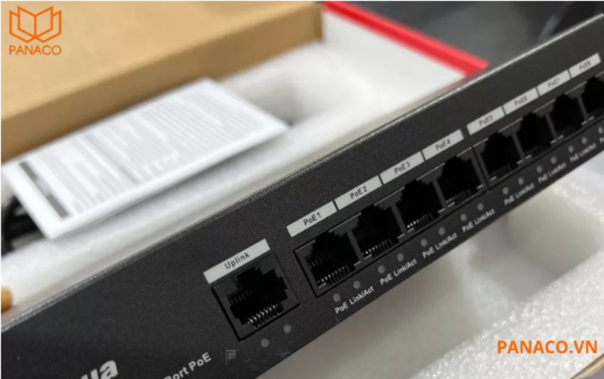 Switch Dahua có khả năng chuyển đổi dữ liệu lên đến 1.8Gbps