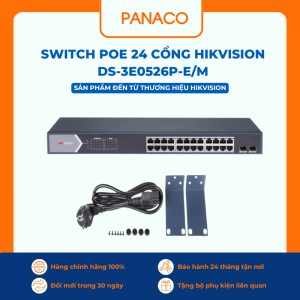 Switch POE HIKVISION 24 cổng Gigabit 1000Mbps DS-3E0526P-E/M