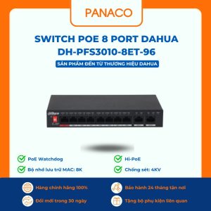 Switch POE 8 Port DAHUA DH-PFS3010-8ET-96