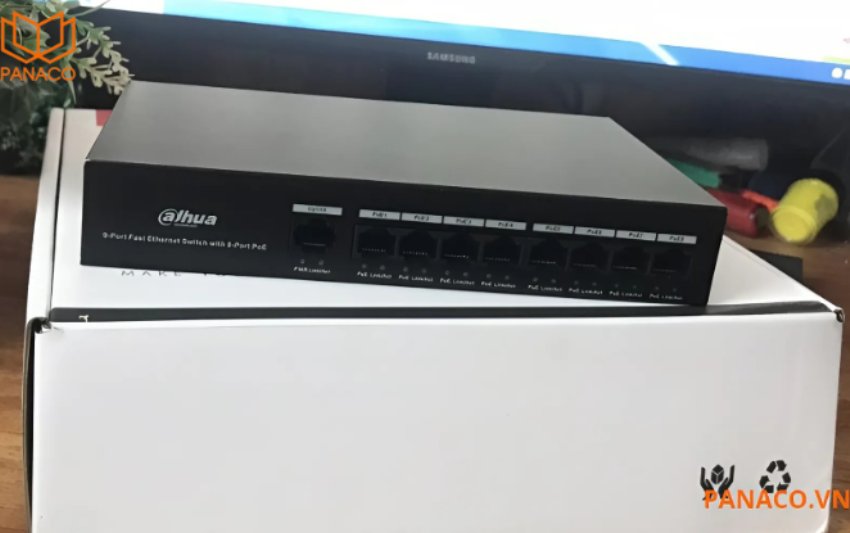 Switch POE 8 port Dahua DH-PFS3009-8ET-65