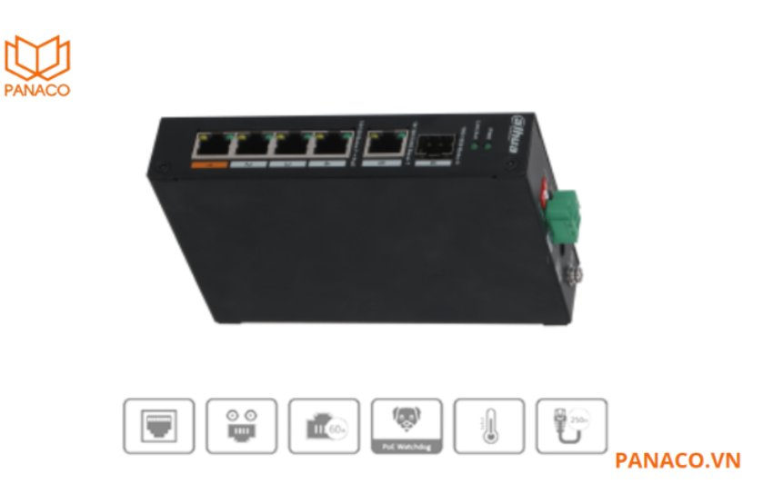 
Switch POE Dahua DH-PFS3106-4ET-60
