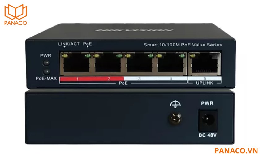 Switch POE hikvision 4 cổng thông minh DS-3E1105P-EI/M
