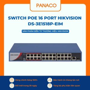 Switch Poe 16 Port Hikvision DS-3E1518P-EI/M