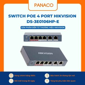 Switch Poe 4 Port Hikvision DS-3E0106HP-E