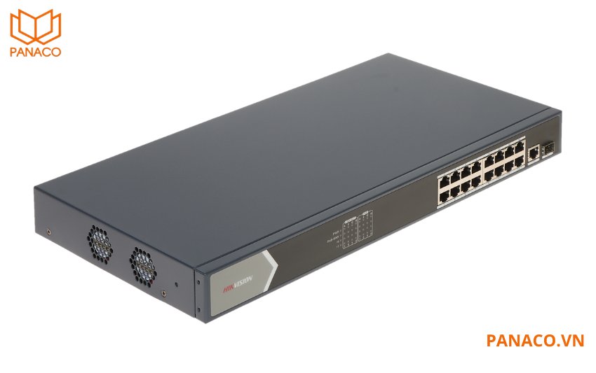 DS-3E0518P-E/M cung cấp đến 16 cổng Gigabit PoE, cho phép kết nối nhanh chóng và linh hoạt với nhiều thiết bị khác nhau