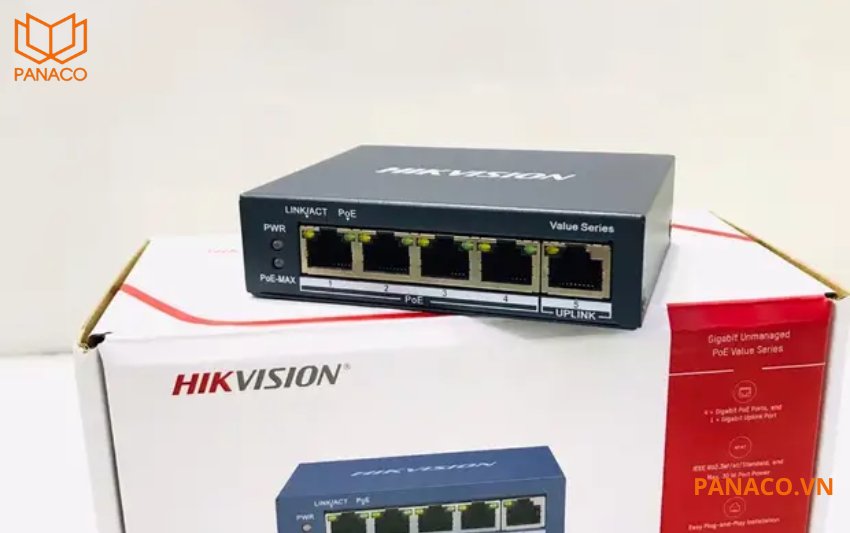 Switch mạng 4 cổng PoE Gigabit 1000mbps DS-3E1505P-EI/M