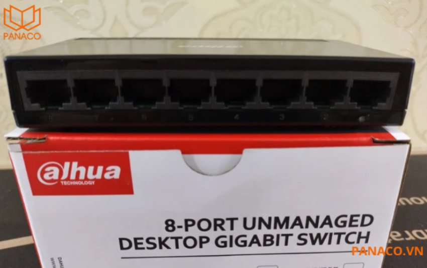 Switch mạng Dahua 8 cổng DH-PFS3008-8GT-L tốc độ 1000Mbps 