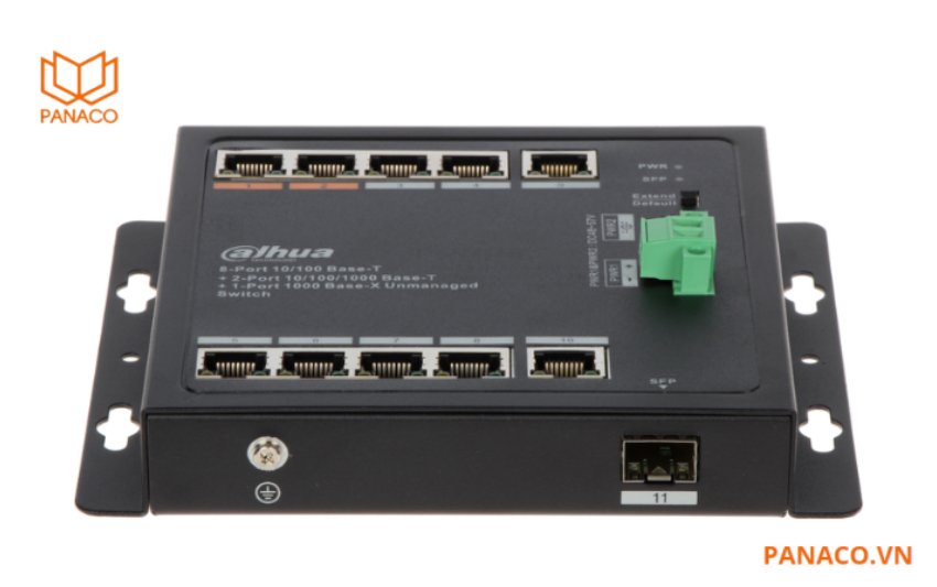 Switch PoE Dahua được trang bị một cấu hình cổng giao tiếp đa dạng, đáp ứng nhu cầu kết nối của nhiều loại thiết bị mạng khác nhau