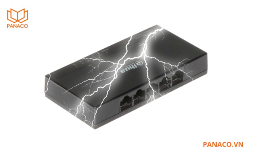 DH-PFS3005-5GT-L còn được trang bị khả năng chống sét lên đến 2KV