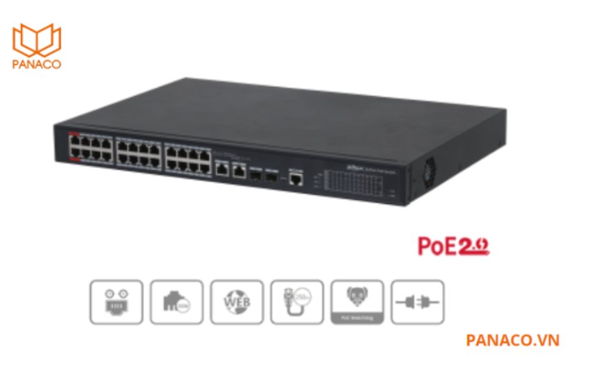 Thiết bị chuyển mạch mạng Dahua DH-PFS4226-24ET-240