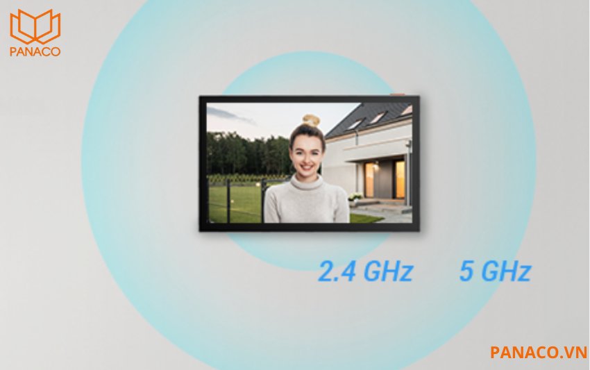 Chuông cửa màn hình Ezviz CS-HP7-R101-1W2TFC hỗ trợ kết nối Wi-Fi băng tần kép 2.4GHz và 5GHz