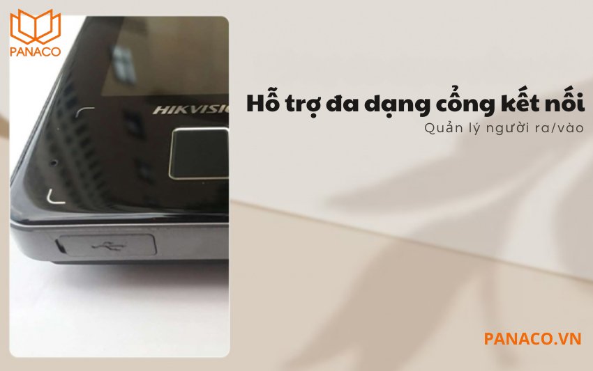 Máy chấm công DS-K1T341CMF tích hợp cổng USB cho phép trích xuất dữ liệu