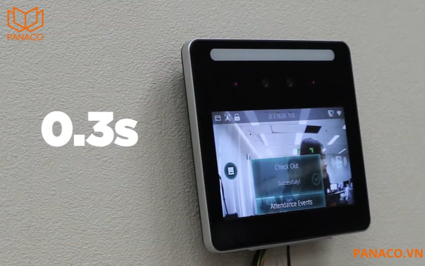 Máy chấm công Kbvision KX-FR04AC  nhận diện 0.3 giây/người và tỷ lệ chính xác lên đến 99.5%