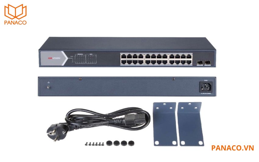 Trọn bộ switch POE hikvision 24 cổng Gigabit 1000Mbps DS-3E0526P-E