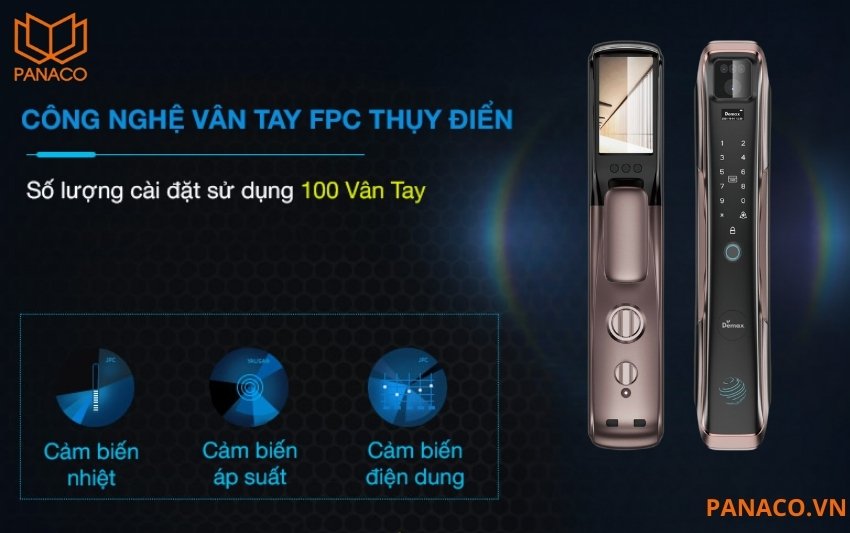 Chỉ với một thao tác chạm nhẹ, hệ thống khóa Demax SL918 PB nhận diện sinh trắc học sẽ quét và xác thực dấu vân tay trong chưa đến 0.6 giây
