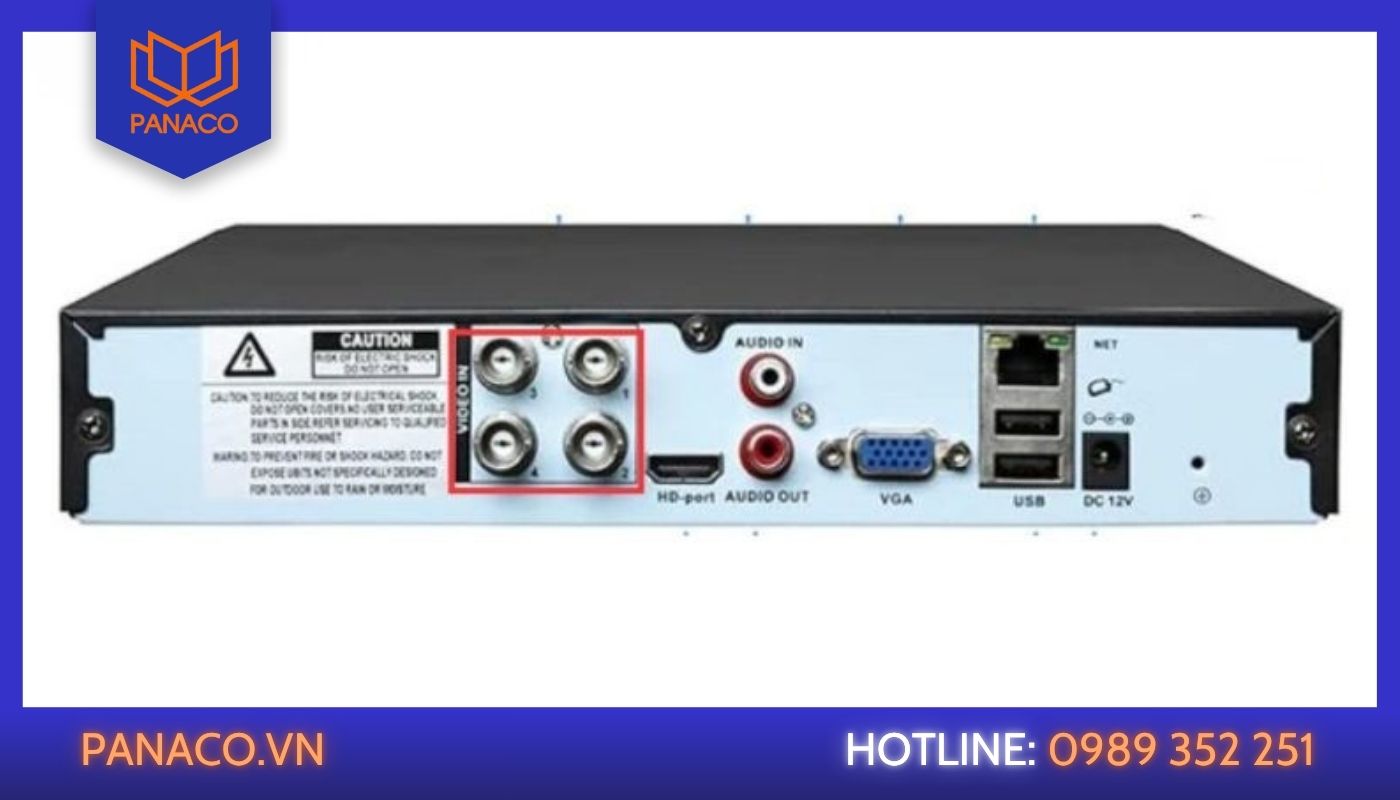 Đầu ghi 4 kênh Hikvision DS-7204HGHI-M1 hỗ trợ 4 ngõ vào video