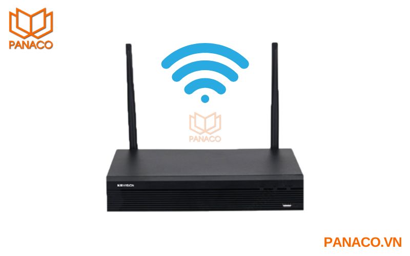 KX-A8104WN được trang bị 2 ăng-ten wifi giúp truyền tải video mượt mà