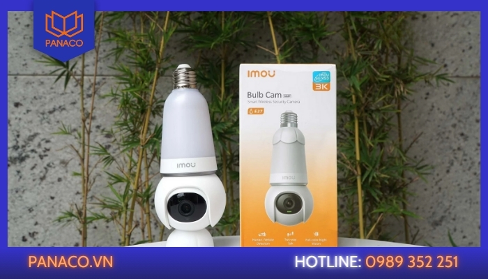 camera 360 gắn trần dạng bóng đèn
