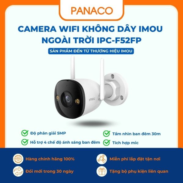 Camera Wifi Không Dây Imou Ngoài Trời IPC-F52FP