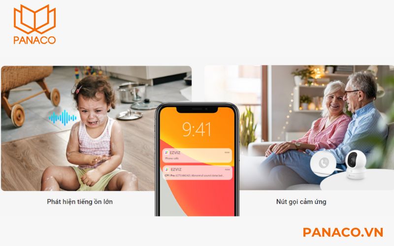 Ezviz CP1 Pro sẽ thông báo khi phát hiện giọng nói của con người