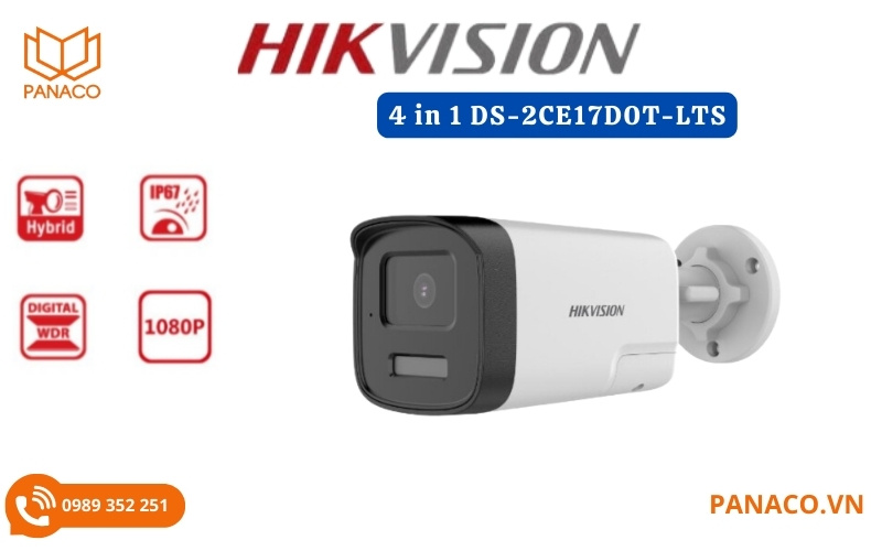 Camera hikvision 4 in 1 DS-2CE17D0T-LTS