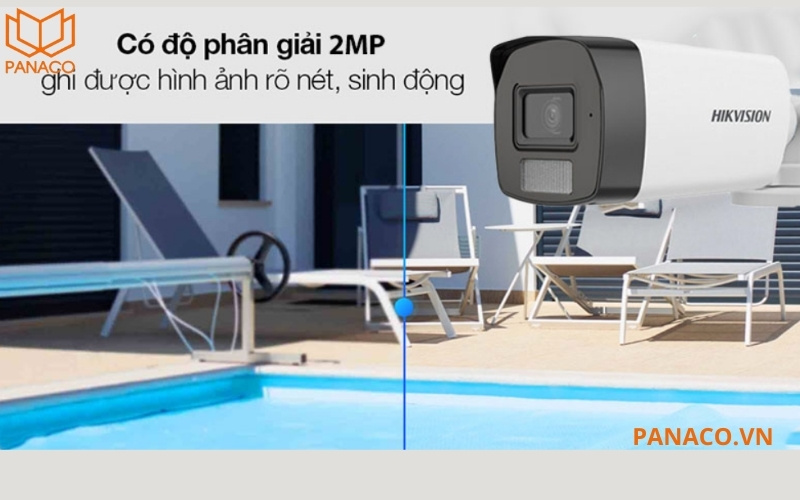 Camera hikvision trang bị độ phân giải 2.0 Megapixel