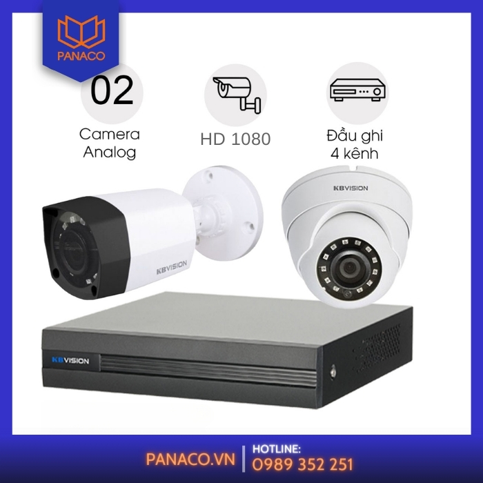 Trọn bộ 2 camera Kbvision