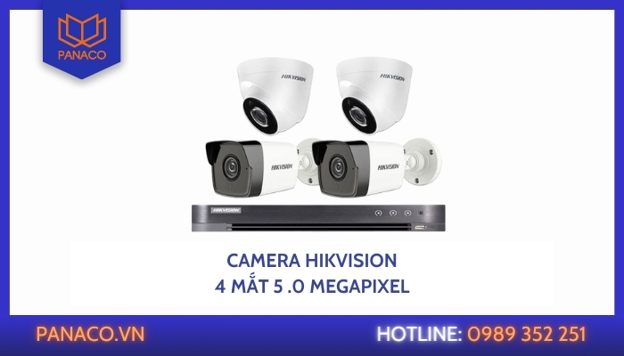 Trọn bộ camera IP Hikvision 4 mắt 5.0MP