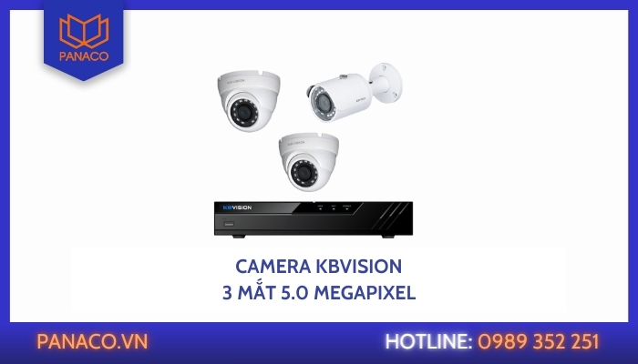 Lắp trọn bộ camera Kbvision 3 mắt