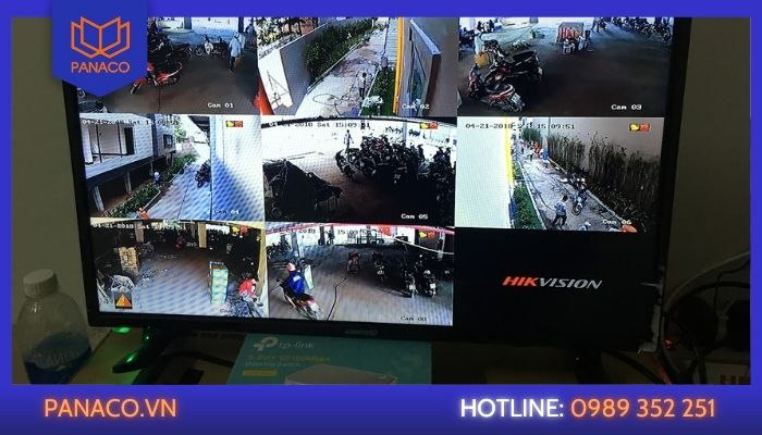 Hệ thống camera siêu thị ở khu vực sân để xe khách