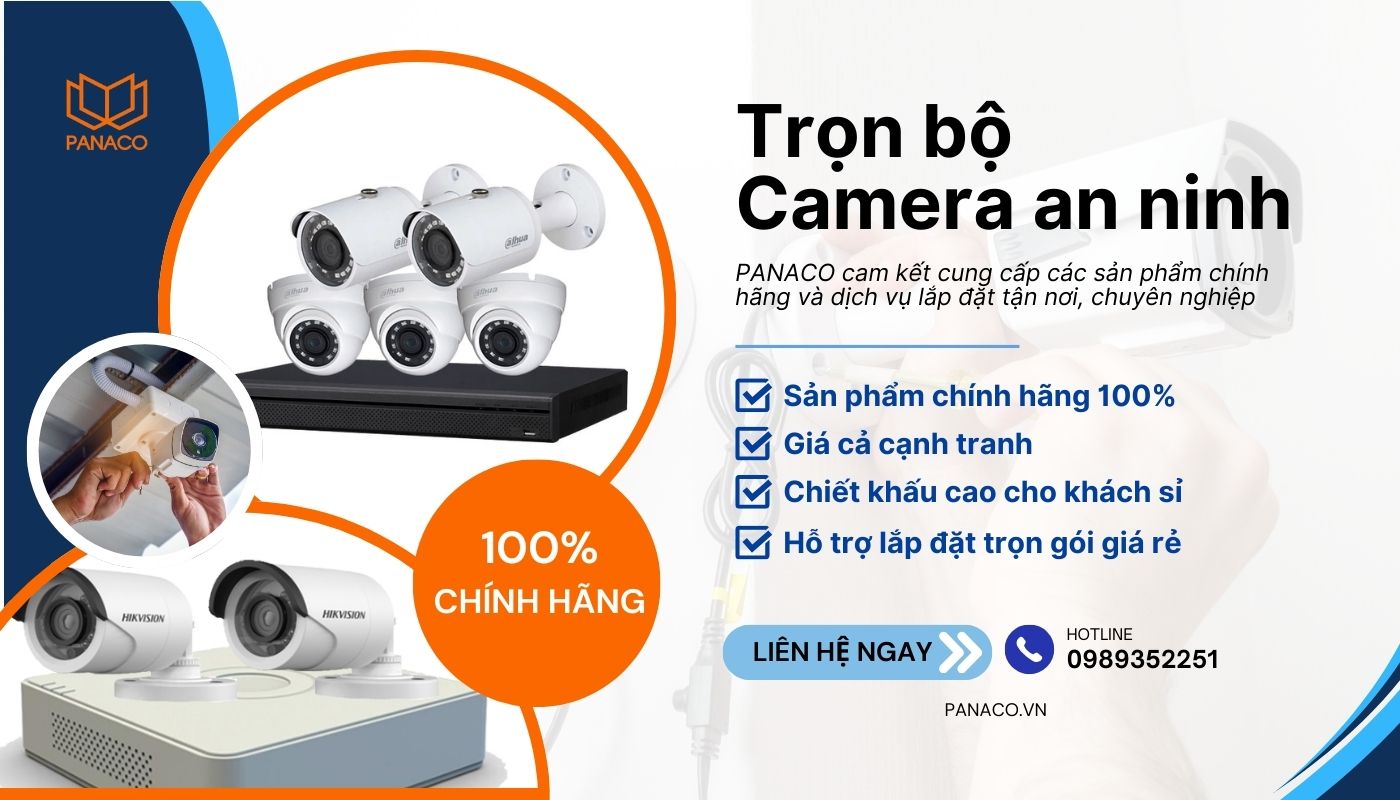 PANACO phân phối và lắp đặt trọn bộ camera có dây giá rẻ