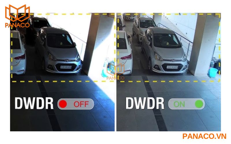 DWDR giúp cân bằng ánh sáng trong khung hình