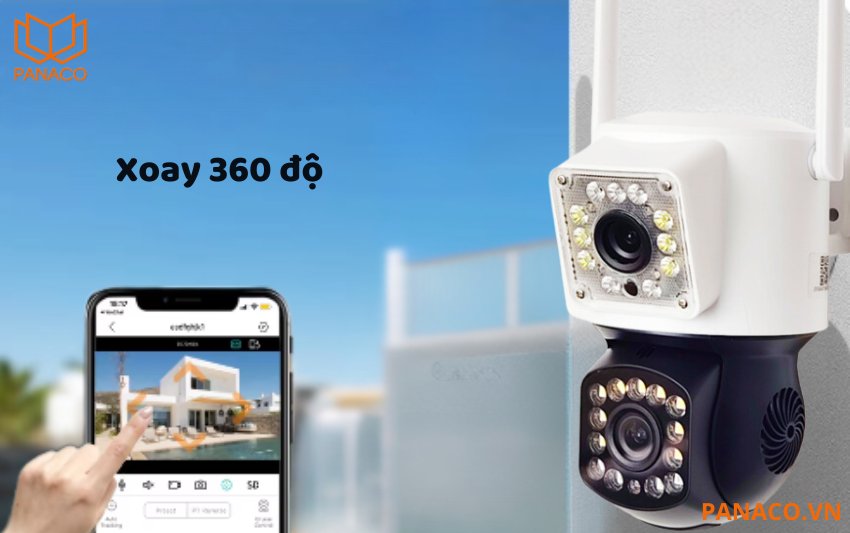 Camera Yoosee PNC105 còn được trang bị tính năng xoay 360 độ