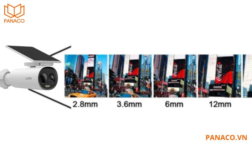 Camera có ống kính 2.8mm cho góc nhìn rộng lên đến 98 độ