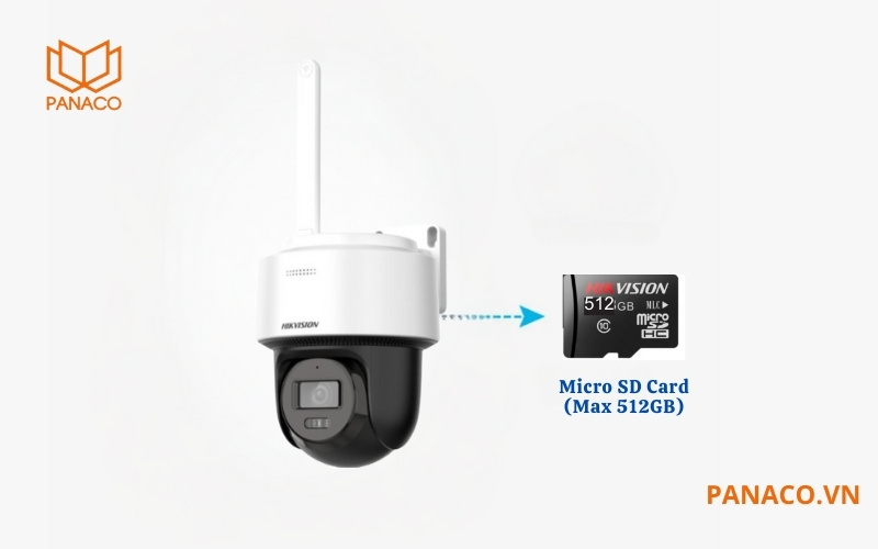 Camera hikvision có thẻ nhớ lên đến 512GB