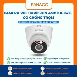 Camera wifi Kbvision 4MP KX-C42L có chống trộm