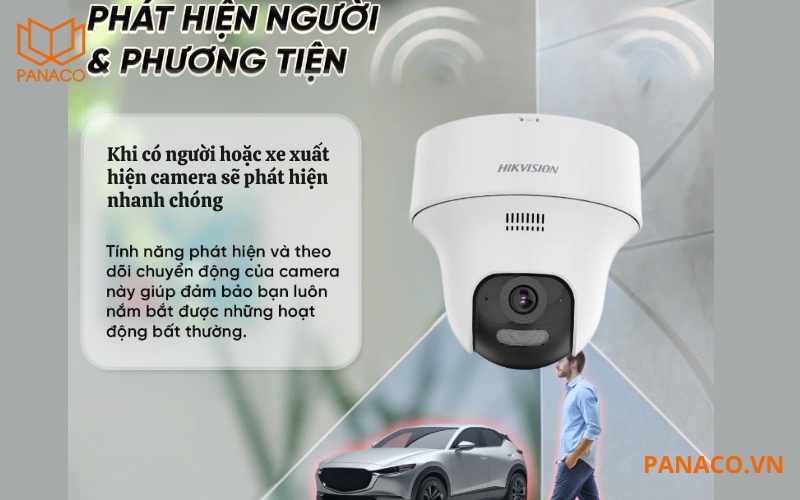 DS-2CV1F23G2-LIDWF phát hiện chuyển động của người và phương tiện