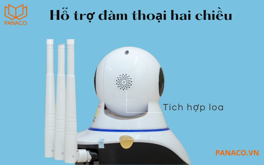 Đây là camera thu âm đàm thoại được tích hợp microphone và loa