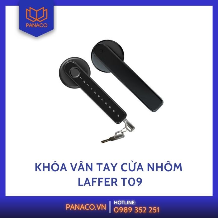 khóa cửa nhôm xingfa vân tay Laffer T09