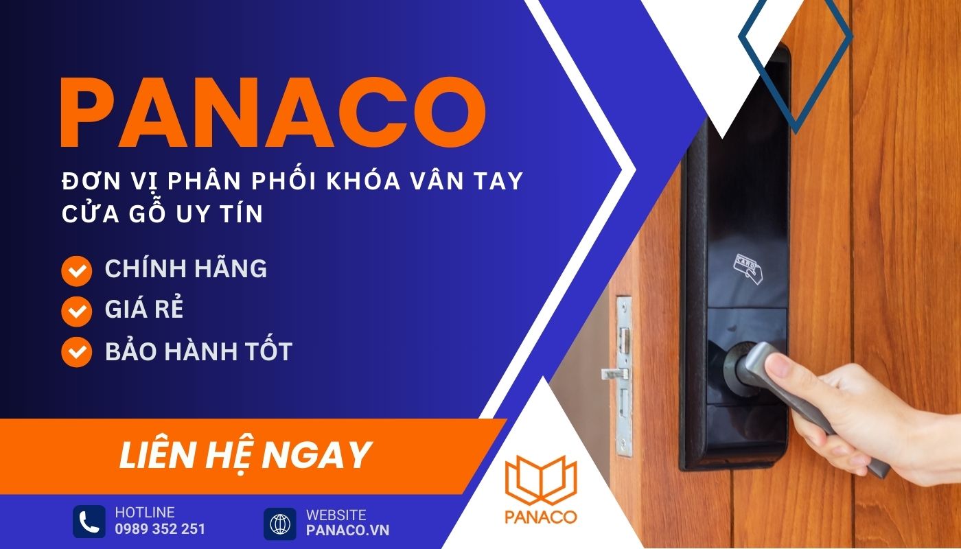 khóa vân tay cửa gỗ giá rẻ tại PANACO