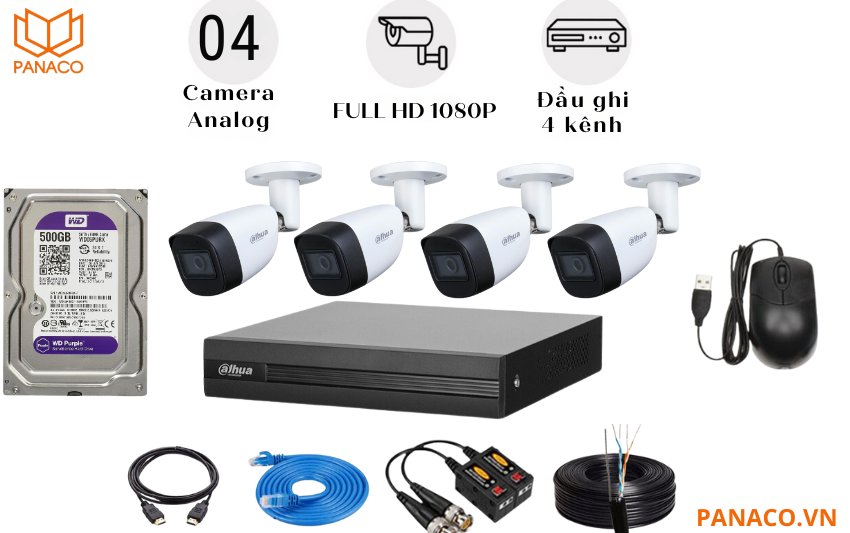 Full box bộ camera dahua 4 mắt