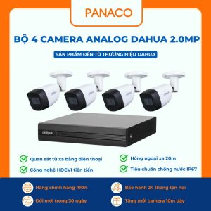 Bộ 4 camera analog dahua 2.0mp