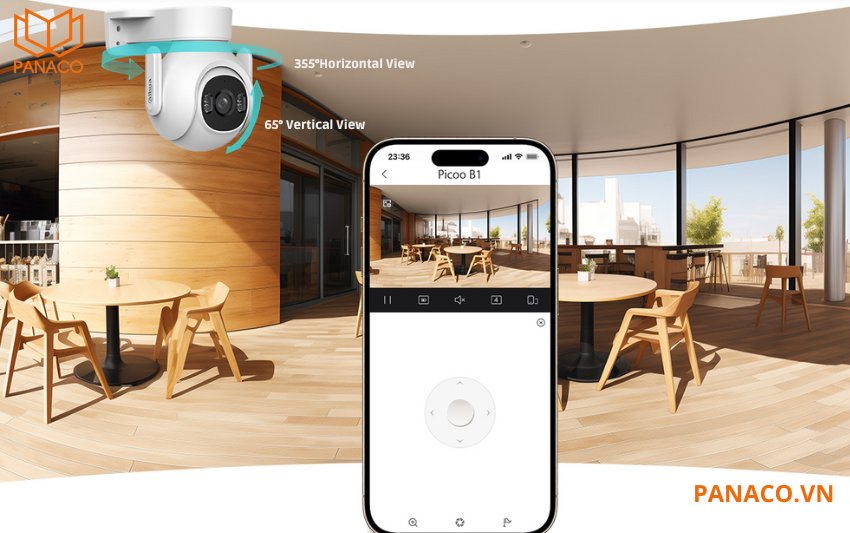 Camera Dahua có thể xoay 360 độ toàn cảnh