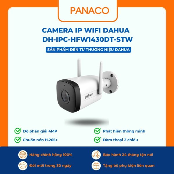 Camera IP Wifi Dahua 4.0MP DH-IPC-HFW1430DT-STW