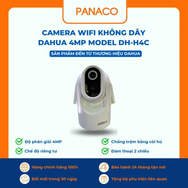 Camera wifi không dây Dahua 4MP model DH-H4C