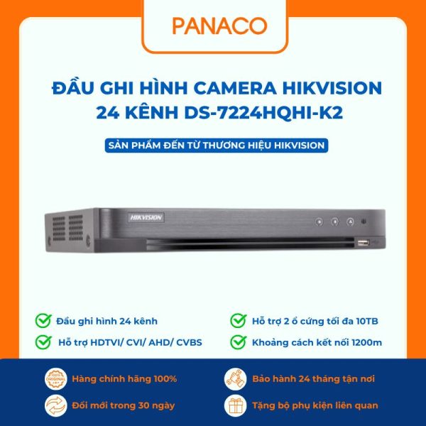 Đầu ghi Hikvision 24 kênh DS-7224HQHI-K2