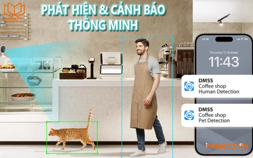 Camera giám sát có khả năng phát hiện thú cưng